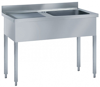 SINK UNIT 1 BOWL & L/H DRAINER 1400 MM (132344)