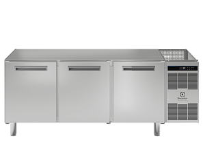 Electrolux Professional BPLER3NN Pastry and Bakery Line 3 Door Refrigerated Counter, -2°/+7°C, 600X400 grid, no top (Code 728968)