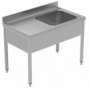 Electrolux Professional GLG1216SXE 1-BECKENSPÜLE TROPFFLÄCHE LINKS 1200 MM (Code 134063)