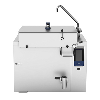 Electrolux Professional PPEN30ECEM Thermaline Elektro Rechteck-Druckkochkessel, 300lt für Hygienesockelaufstellung, freistehend mit Mischbatterie (Code 586685)