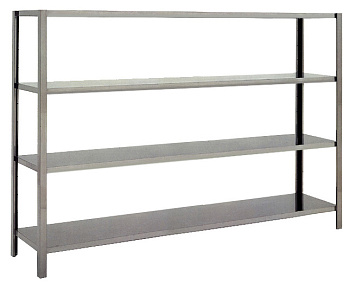S/S SHELVING W/ 4 SOLID SHELVES 1970 MM (329021)