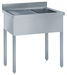 Electrolux Professional SL10S SINK UNIT 1 BOWL & L/H DRAINER 1000MM (133033)