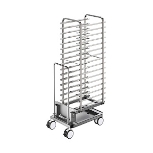 Electrolux Professional TRPA2011C Bakery/pastry trolley with rack holding 600x400mm grids for 20 GN 1/1 oven and blast chiller freezer, 80mm pitch (16 runners) (Code 922761)