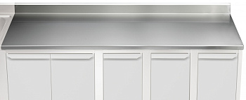 WORK TOP WITH UPSTAND 2800MM (121167)