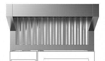 Ventilation Equipment Odour reduction hood for 6 on 6 GN 1/1 or 6 on 10 GN 1/1 stacked electric lenghtwise combi ovens (Code 922722)