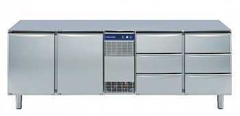 REF.COUNTER 590L,2DOOR 6x1/3 DRAW-NO TOP (Code 727085)