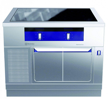 Modular Cooking Range Line thermaline 90 - 4 Zone Full Surface Induction Top on Warming Cabinet, 2 Sides, H=700 (Code 589811)