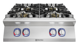 Electrolux Professional E9AARAAOME Modular Cooking Range Line 900XP 4-Eco Burner Gas Boiling Top, 10 kW (Code 391641)