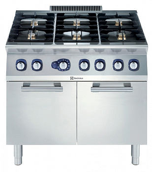 6-BURNER GAS RANGE+LARGE OVEN 900MM (Code 371215)