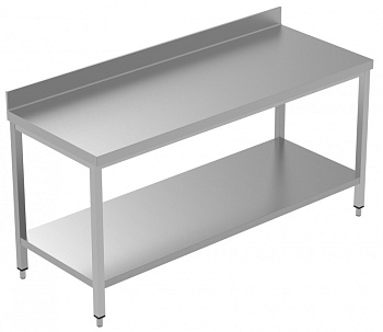Electrolux Professional LSGTG1810E WORK TABLE  1800 MM+UPSTAND+LOWER SHELF (Code 134101)