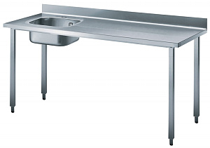 Electrolux Professional TL1810SXP WORK TABLE W/L/H BOWL & UPSTAND 1800 MM (132020)