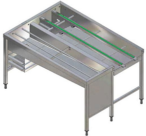 Electrolux Professional HSSA3LR AUTOM.STAPELTISCH,3 KÖRBE.,L>R,1620 MM (Code 865062)