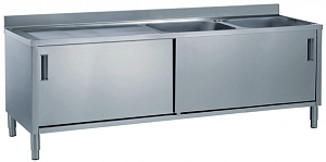 Electrolux Professional MLA2026SXP SPÜLENSCHRANK, 2BECKEN+ABL.-BORD LI.2000 (Code 132711)