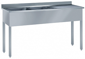 Electrolux Professional SL218D SINK UNIT 2 BOWLS & R/H DRAINER 1800MM (Code 132462)