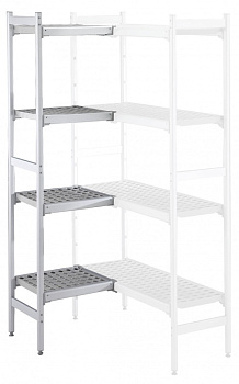 Electrolux Professional ACS740 ALUM.CORNER SHELV.-POLY.TIERS-373X744MM (Code 137050)