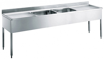 Electrolux Professional LG2426P SPÜLTISCH M.2 BECKEN 2ABTROPFFLÄCHE 2400 (Code 132364)
