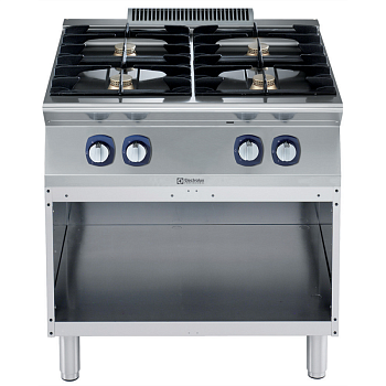 4-BURNER GAS RANGE ON OPEN BASE 800 MM (CODE 371178)