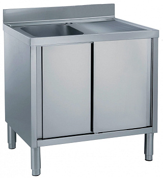 CUPB.SINK 1 BOWL(400X500)R/H DRAIN. 1000 (133036)