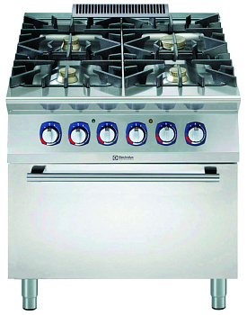 Electrolux Professional E9AAMTBCMEI Modulare Großküchengeräteserie 900XP 4-Flammen-Gasherd auf Elektroofen (Code 391574)