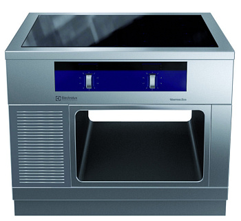 Modular Cooking Range Line thermaline 90 - 4 Zone Full Surface Induction Top on Passthrough Base, 2 Sides, H=700 - H3 -Marine (Code 589857)