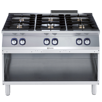 6-BURNER GAS RANGE ON OPEN BASE 1200 MM (CODE 371179)