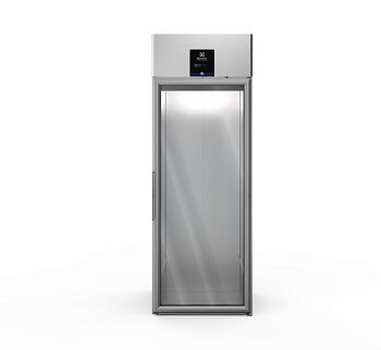 Electrolux Professional RI075R2FGT Digitale Kühlschränke Durchfahrkühlschrank mit 1 Voll- und 1 Glastür, 750lt, +2+10°C, AISI 304, R290 (Code 725098)