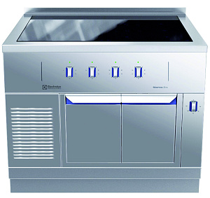 Electrolux Professional MBJJGBJ4AO Modular Cooking Range Line thermaline 85 - 4 Zone Full Surface Induction Top on Warming Cabinet, 1 Side, Backsplash (Code 588449)