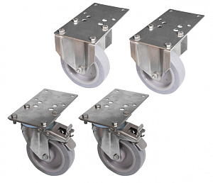 Electrolux Professional 4WHEELCOMP KIT4WHEELS-2SWIVELLING W/BRAKE (Code 206135)