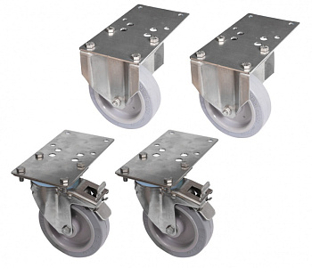 KIT4WHEELS-2SWIVELLING W/BRAKE (Code 206135)
