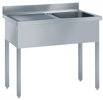 Electrolux Professional SL12S SINK UNIT 1 BOWL & L/H DRAINER 1200MM (Code 132457)
