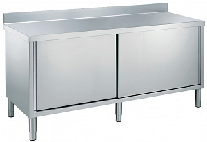 Electrolux Professional MTN2010PN Standard Preparation 2000 mm Worktop Cupboard with Upstand, Shelf & Sliding Doors (Code 132781)