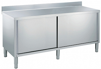 Standard Preparation 2000 mm Worktop Cupboard with Upstand, Shelf & Sliding Doors (Code 132781)