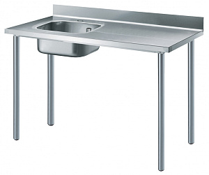 Electrolux Professional TL1410SXEN Premium Preparation 1400 mm Work Table with Upstand - Left Bowl (Code 133062)