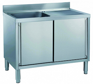 Electrolux Professional MLA1216DXN Standard Preparation 1200 mm Cupboard Sink with 1 Bowl & Right Drain (Code 132818)