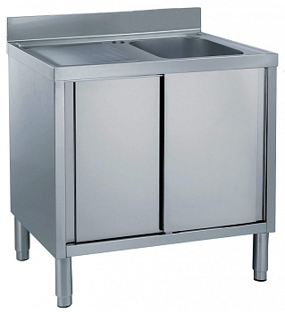 CUPB.SINK 1 BOWL(400X500)L/H DRAIN. 1000 (133037)
