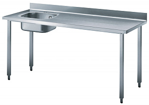 Electrolux Professional TL1810SXPN Standard Preparation 1800 mm Work Table with Upstand - Left Bowl (Code 132764)