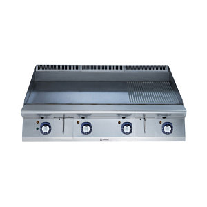 Electrolux Professional E9IIMDAOMIA ELECTRIC FRY TOP HP SMOOTH+RIBBED 1200MM - SCRATCH RESISTANT NITROCHROME3 (CODE 391405)