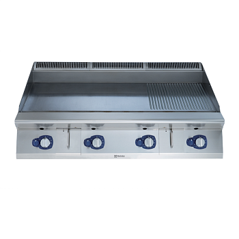 GAS FRY TOP HP SMOOTH+RIBBED 1200MM - SCRATCH RESISTANT NITROCHROME3 (CODE 391407)