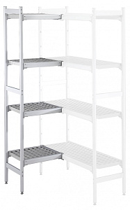 Electrolux Professional ACS740 ALUM.CORNER SHELV.-POLY.TIERS-373X744MM (137051)