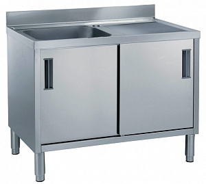 Electrolux Professional MLA1216DXP CUPBOARD SINK 1 BOWL+R/H DRAINER 1200MM (132703)