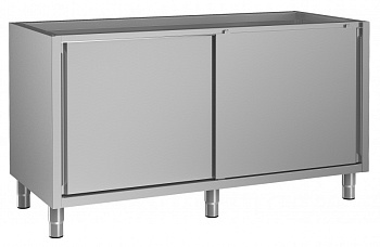 Standard Preparation Cupboard with 2 Sliding Doors - no top, 1600mm (Code 133182)