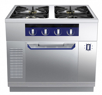 Electrolux Professional MCQIFAJCPO 4-FL.GASHERD,ST.OFEN,1S.1000X900X800 (Code 589645)