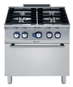 Electrolux Professional E7AAKTBBMEI Modular Cooking Range Line 700XP 4-Burner Gas Range on Gas Oven (Code 371403)