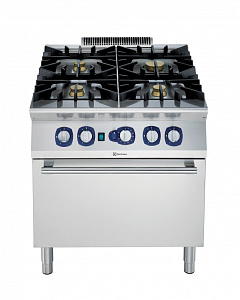 Electrolux Professional E9GCGH4CV 4-BURNER GAS RANGE + CONV. OVEN 800 MM (Code 391008)
