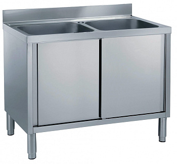 Electrolux Professional ML2S1217 SPÜLENSCHRANK, 2 BECKEN 500X500, 1200 MM (Code 133042)