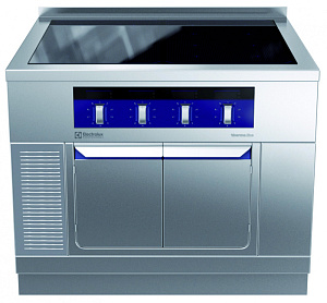 Electrolux Professional MCJDEBJ9AO Modular Cooking Range Line thermaline 90 - 4 Zone Full Surface Induction Top on Cupbpard Base, 1 Side, Backsplash, H=700 (Code 589809)