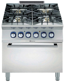 Electrolux Professional E9GCGHTCE0 4BUR10KW GAS RANGE+CON.OV800MM-3MM WORKT (Code 391250)