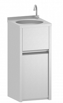 Standard Preparation Hand Wash Basin - Freestanding, Knee-operated with Waste Bin (Code 132954)