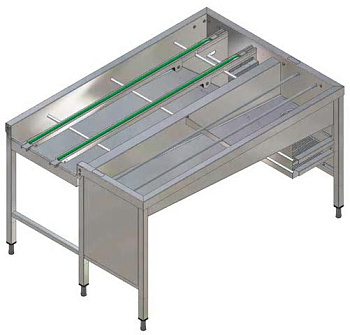 AUTOM. SORTING TABLE,3 BASK.,R&gt L,1620 MM (Code 865066)