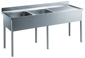 Electrolux Professional LG2126DXE 2-BECKENSPÜLE TROPFFLÄCHE RECHTS 2100 MM (Code 133572)